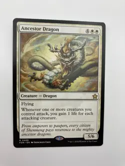 Ancestor Dragon MTG Foundations FDN Rare White Creature Magic Single Card - Image 1
