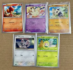 Pokemon Trading Card Game Lot Pansear, Milcery, Pancham, Minccino, Petilil - Image 1