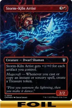 1x - Storm-Kiln Artist - FOIL BORDERLESS #644 - Commander Masters - CUC NM MTG - Image 1