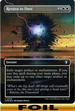1x - Return to Dust - FOIL BORDERLESS #628 - Commander Masters - CUC NM MTG - Image 1
