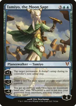 MTG Avacyn Restored Tamiyo, the Moon Sage & Emblem x1 NM/M - Image 1