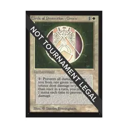 WOTC MtG International Ed. Circle of Protection: Green (C) NM - Image 1