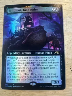 MTG Tatsunari, Toad Rider Extended Foil- Kamigawa: Neon Dynasty NM - Image 1