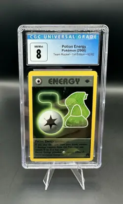 1997 Pokemon Rocket Gang Japanese Potion Energy CGC 8 NM/Mint - Image 1