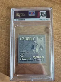 Pokemon Artbox Sticker 1999 Series 1 Charizard PSA 9 - Image 2