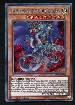 Super Anti-Kaiju War Machine Mecha-Thunder King - SAST-EN081 Secret Rare Yugioh - Image 1