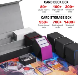 6 Compartment Waterproof Card Deck Box with Playmat - MTG & YuGiOh Compatible - Image 5