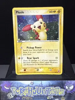 Pokemon Card Plusle 6/12 Holo Rare With Swirl EX Trainer Kit Played - Image 1