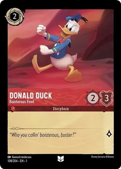 Disney Lorcana: Donald Duck Boisterous Fowl 108/204 | REGULAR - Image 1