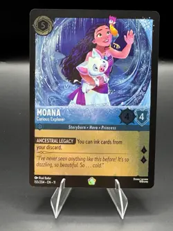 Winterspell Disney Lorcana Moana - Curious Explorer 155/204 Legendary Cold Foil - Image 1