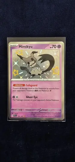 Pokemon Paldean Fates Mimikyu Baby Shiny 160/091 - Image 1