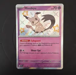 Pokemon Mimikyu Holo Rare Baby Shiny Paldean Fates 160/091 - Image 1