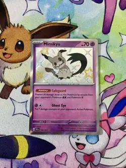 Pokemon TCG Card - Mimikyu 160/091 Baby Shiny S Vault Paldean Fates NM - Image 1