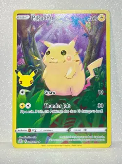 PIKACHU 005/025 2021 25TH CELEBRATIONS FULL ART HOLO RARE POKEMON TCG - Image 1