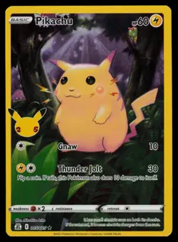 005/025 PIKACHU CELEBRATIONS R POKEMON 2021 - Image 1