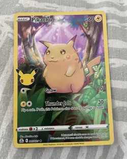 Pikachu 005/025 Celebrations 25th Anniversary Holo Promo Pokemon TCG 2021 - Image 1