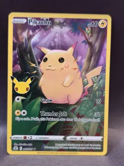 Pikachu - Full Art Holo - 005/025 Celebrations - Pokemon TCG - 2021 - Image 1