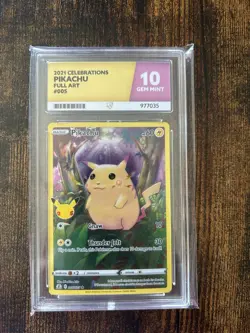 Pokemon Pikachu TCG Holo Full Art Rare Card 005/025 2021 Celebrations - Image 1