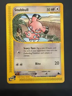 Snubbull | 101/144 | Skyridge | Non-Holo | MP+ | Vintage E-Reader Pokemon Card - Image 1