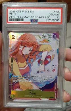 One Piece Zeus PSA 10 Playmat Bandai Card Games Fest 24-25 Promo OP11-106 - Image 3