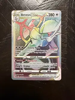 Arceus VSTAR 176/172 Brilliant Stars Secret Rainbow Rare Card , Near Mint - Image 1