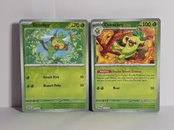 Grookey Evolution Reverse Holo 3 Card Lot Twilight Masquerade Pokemon TCG LP - Image 2