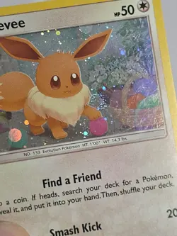 Eevee SM184 Sun & Moon Promo Double Swirl Cosmos Holo MP-LP Pokemon TCG Card - Image 2