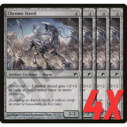 MTG Chrome Steed (Scars of Mirrodin) 142/249 (NEAR MINT) (4X) - Image 1