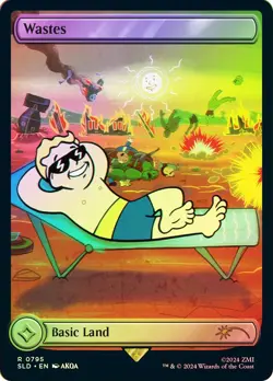 MTG FOIL Wastes (Fallout) Full Art - Secret Lair Drop #795 - Image 1