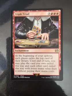 Triple Triad Final Fantasy Regular NM MTG MISPRINT RARITY STAMP - Image 1