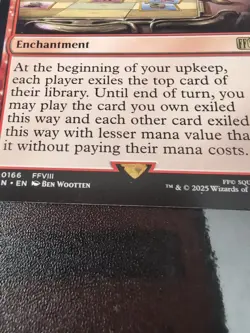 Triple Triad Final Fantasy Regular NM MTG MISPRINT RARITY STAMP - Image 2