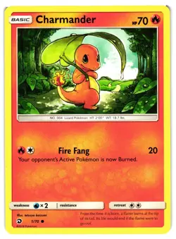 Pokemon TCG Charmander 1/70 Dragon Majesty Regular VLP - Image 1