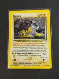 Pokemon TCG Raikou Holo Rare Neo Revelation 13/64 Vintage WOTC MP-LP - Image 1