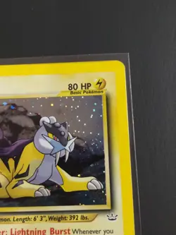 Pokemon TCG Raikou Holo Rare Neo Revelation 13/64 Vintage WOTC MP-LP - Image 3