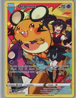 Dedenne TG07/TG30 Holo Brilliant Stars Trainer Gallery Pokemon NM - Image 1