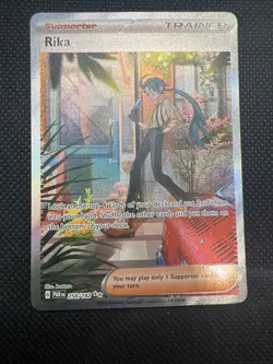 Pokemon TCG Rika 258/182 SV04 Paradox Rift Special Illustration Rare Holo - Image 1
