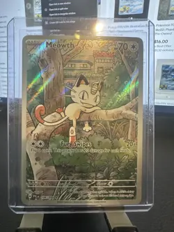 Meowth 106/094 Illustration Rare Phantasmal Flames Pokemon Near Mint - Image 3