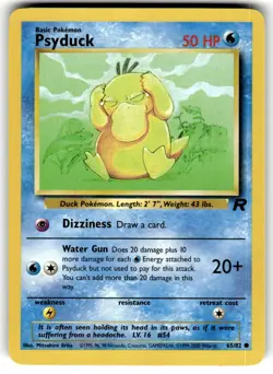 2000 Pokemon - Team Rocket Psyduck #65/82 - Image 1