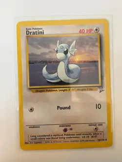 Dratini 26/102 Uncommon Base Set Unlimited Pokemon Lightly Played WOTC - Image 1