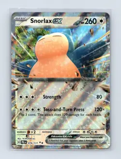 Snorlax ex 076/131 Holo Double Rare Prismatic Evolutions Pokemon Holo Near Mint - Image 1