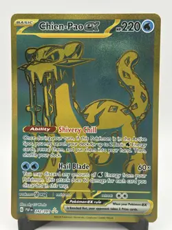 Pokemon TCG Chien-Pao EX 242/091 Paldean Fates NM Hyper Rare Full Art Gold - Image 1