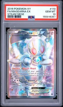 PSA 10 MAGEARNA EX 110 STEAM SEIGE XY POKEMON GEM MINT - Image 1