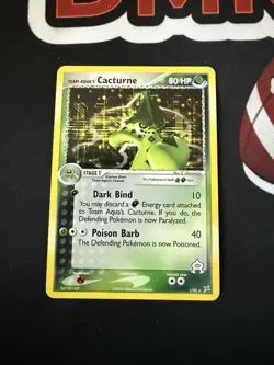Nintendo Team Aqua's Cacturne 1/95 Team Magma vs Team Aqua Holo Rare 80 HP - Image 1