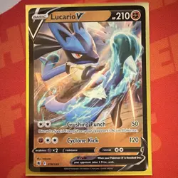 Lucario V 078/189 SWSH10 Astral Radiance Ultra Rare - LP & FREE SHIPPING! - Image 1
