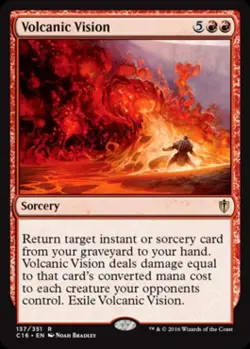 Volcanic Vision - Light Play MTG Commander 2016 Edition - Image 1
