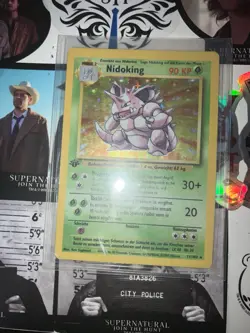Wizards of the Coast Pokemon TCG Nidoking 11/102 Base Set Holo Rare German 1999 - Image 1