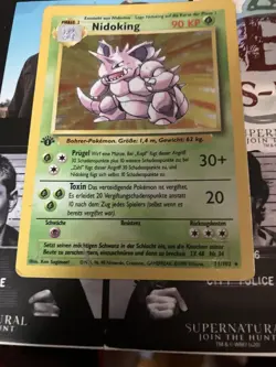 Wizards of the Coast Pokemon TCG Nidoking 11/102 Base Set Holo Rare German 1999 - Image 4