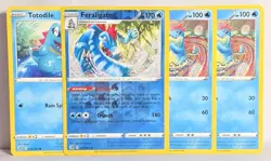 Feraligatr Crocanaw & Totodile Full Evolution Lot Fusion Strike Pokemon TCG LP - Image 1