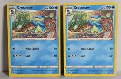 Feraligatr Crocanaw & Totodile Full Evolution Lot Fusion Strike Pokemon TCG LP - Image 2