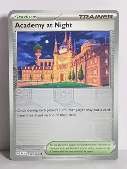 X3 Academy at Night 054/064 Sv: Shrouded Fable Reverse Holo NM-LP Pokemon TCG - Image 4